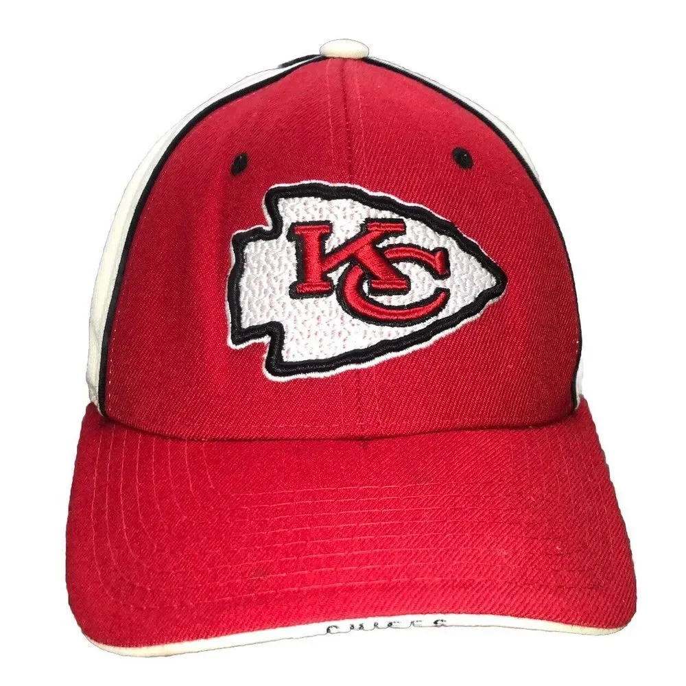 Vintage NFL Kansas City‎ Chiefs LOGO Strapback Hat 90s Reebok NFL Wool Blend Red